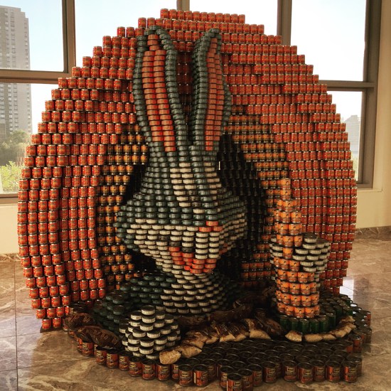 Canstruction 2015 Bugs Bunny
