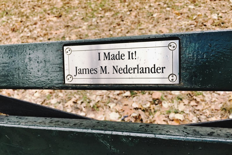James M Nederlander I made it Central Park