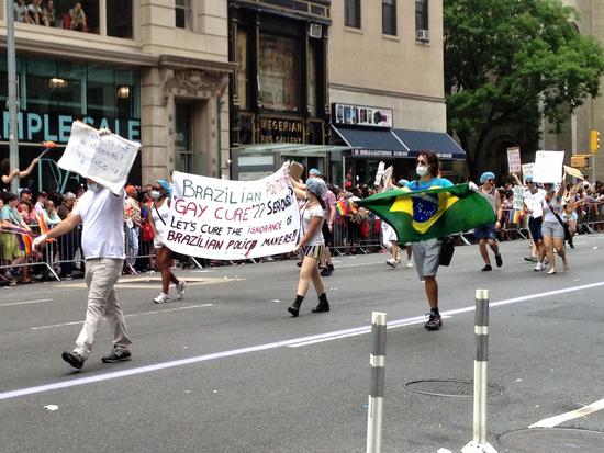 Protest gegen ein seltsames Gesetz in Brasilien