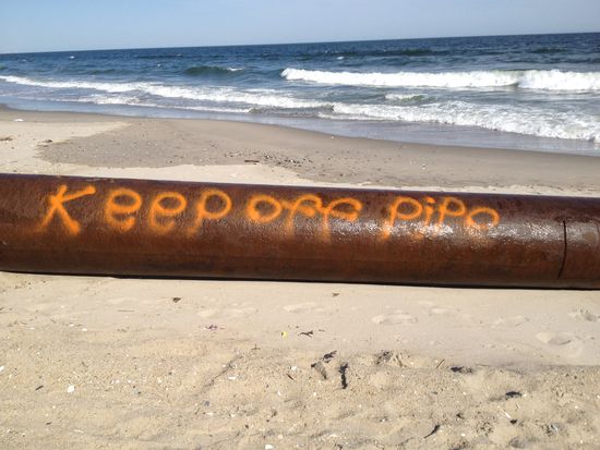 Weg von dr Pipeline am Rockaway Beach in New York