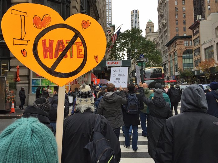 Gegen den Hass: Demonstration in New York